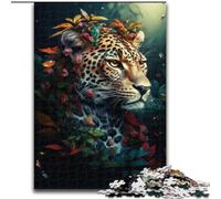 Puzzle 1000 pièces en Carton, Motif léopard Magique et Fantastique, Jeu interactif Familial, Jeu éducatif, 1000 pièces(26x38cm)