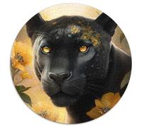 Puzzle 1000 pièces en Carton Motif léopard Noir, décoration d'intérieur, Jeu de réflexion pour Adolescents et interactions familiales, 67,5 x 67,5 cm