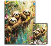 Puzzle 1000 pièces en Carton, Motif Paresseux de la forêt, pour Adolescents, décoration à Faire soi-même et Divertissement Stimulant, 26x38cm