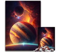Puzzle 1000 pièces en Carton Planète Géante Gazeuse, pour Les Anniversaires, Les Vacances, Noël 26x38cm/10,23x14,96 Pouces
