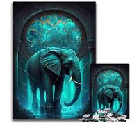 Puzzle 1000 pièces en Carton pour Adolescents, thème Mythique des éléphants, idéal pour Une soirée de Jeux en Famille, idée Cadeau stimulante pour Le Cerveau 26x38cm/10,23x14,96 Pouces