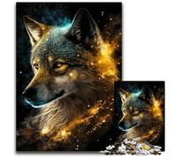 Puzzle 1000 pièces en Carton pour Adultes, Puzzle pervers doré, Casse-tête Stimulant pour Adolescents, soirée de Jeux en Famille, 26x38cm/10,23x14,96 Pouces