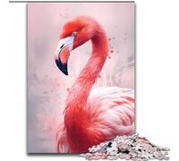 Puzzle 1000 pièces en Carton représentant des Flamants Roses, Un Casse-tête Stimulant pour Les Adolescents, idéal pour la Famille, décoration d'intérieur à Faire soi-même, 1000 pièces(26x38cm)