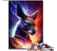 Puzzle 1000 pièces en Carton représentant des kangourous colorés, idéal pour Une soirée de Jeux en Famille ou pour Adultes, décoration à Faire soi-même, Taille 38x26cm