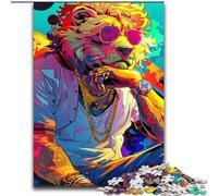 Puzzle 1000 pièces en Carton représentant des Lions de la Mode pour Les Anniversaires, Noël, Halloween, Thanksgiving et Pâques 1000 pièces(26x38cm)