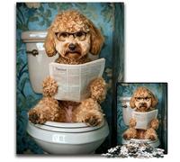 Puzzle 1000 pièces en Carton représentant Un Adorable Goldendoodle, pour Les 14 Ans et Plus, défi éducatif, activités Amusantes à la Maison, Cadeaux d'anniversaire, Cadeaux de Voyage, 26x38cm