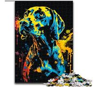 Puzzle 1000 pièces en Carton représentant Un Chien Braque Allemand à Poil Court, idéal pour la décoration de la Maison et du Bureau, Cadeau d'anniversaire idéal (Taille 26x38cm)