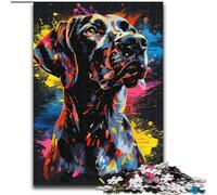 Puzzle 1000 pièces en Carton représentant Un Chien Braque Allemand à Poil Court, Jeu interactif Familial, Casse-tête, Jouet éducatif 1000 pièces(26x38cm)