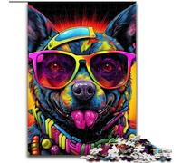 Puzzle 1000 pièces en Carton représentant Un Chiot Hip-hop, idéal pour Les Adultes et Les Adolescents. Dimensions : 38x26cm.