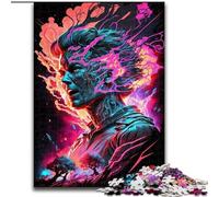 Puzzle 1000 pièces en Carton représentant Un Humain au néon brûlant Un Casse-tête Stimulant pour Les Adolescents Jeu interactif Familial Amusant 1000 pièces(26x38cm)