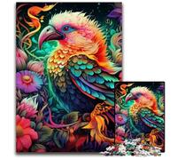 Puzzle 1000 pièces en Carton représentant Un Oiseau coloré, idéal pour Les Adultes et Les Adolescents 26x38cm / 10,23x14,96 Pouces.