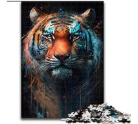 Puzzle 1000 pièces en Carton représentant Un Tigre de l'espace Un Casse-tête Stimulant pour Les Adolescents, idéal pour la Famille, idéal pour la décoration d'intérieur(1000 pièces, 26x38cm)