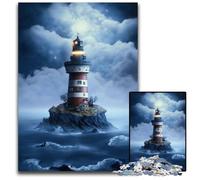 Puzzle 1000 pièces en Carton « Space Light House », Jeu de décoration à Faire soi-même, Jouet interactif Familial, 26x38cm/10,23x14,96 Pouces