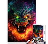 Puzzle 1000 pièces en métal Tigre et l'enfer Cosmique pour Adolescents Jeu éducatif Cadeau d'anniversaire Jeu Familial liste de souhaits avec Le Père Noël Dimensions 50x75 cm