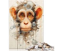 Puzzle 1000 pièces en Mousse Monkey Art, Puzzle pour Adultes, Jeu éducatif, défi, 1000 pièces (75 x 50 cm)
