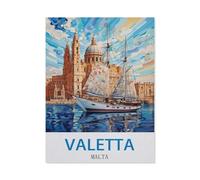 Puzzle 1000 pièces en Papier à Assembler, La Valette, Malte, Jeux éducatifs pour Adultes - CN224-38x52cm