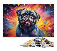 Puzzle 1000 pièces en Papier Motif Chien coloré Jeux éducatifs décoration d'intérieur 1000 pièces (38 x 26 cm)