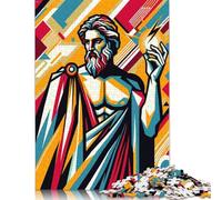 Puzzle 1000 pièces en Papier pour Adultes, Roi des Dieux Zeus, pour Enfants, Jeux en Famille, Cadeaux de Noël, 38 x 26 cm, 1000 pièces
