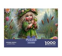 Puzzle 1000 pièces en Papier recy e sur nénuphars dans étang 52x38cm