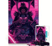 Puzzle 1000 pièces en Pixel Art représentant Un Guerrier samouraï, idéal pour Adultes Un Jeu de réflexion Stimulant et Convivial, découpé avec précision et Qui fera Un Joli Cadeau (38x26cm)
