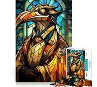 Puzzle 1000 pièces en vitrail représentant Un Oiseau, pour Adultes, Stimulant la logique et Les Moments de complicité 38x52cm, Cadeau de qualité supérieure