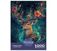 Puzzle 1000 Pièces Enchanted Deer -2 Puzzles pour Adultes, Jeu Familial, Améliore La Mémoire, Offrez-Les en Cadeau À Toute La Famille 38x26cm/1000pcs
