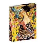 Puzzle 1000 pièces Enjoy - Gustav Klimt : La Dame à l'éventail multicolore G