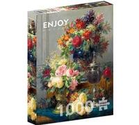 Puzzle 1000 pièces Enjoy - Jean Robie Baptiste : Fleurs printanières aux calices, Jean Robie multicolore G