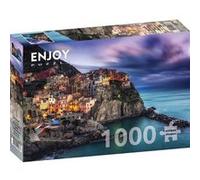 Puzzle 1000 pièces Enjoy - Manarola au crépuscule, Cinque Terre, Italie multicolore G