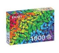 Puzzle 1000 pièces ENJOY - Papillons arc-en-ciel multicolore G