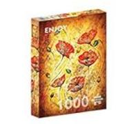 Puzzle 1000 pièces Enjoy - Peinture Coquelicots Rouges multicolore G