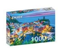 Puzzle 1000 pièces ENJOY - Vernazza au crépuscule, Cinque Terre, Italie multicolore G