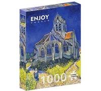 Puzzle 1000 pièces Enjoy - Vincent Van Gogh : L'Église d'Auvers-sur-Oise multicolore G