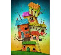 Puzzle 1000 Pièces - ENJOYPUZZLE - Maisons de contes de fées - Multicolore - 68x48 cm - Adulte