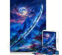 Puzzle 1000 pièces Épée Bleue Mystique au Clair de Lune pour Adultes Un Jeu de logique Solide, idéal pour Partager Un Moment Convivial et Offrir Un Cadeau Parfait (50x75cm)