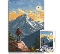 Puzzle 1000 pièces Escalade des Alpes - Détente et Calme en Solo - Découpe précise - Dimensions:50x75cm
