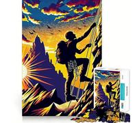 Puzzle 1000 pièces Escalade WPAP Pop Art pour Adolescents, idéal pour stimuler la mémoire et se détendre (50x75cm), Cadeau d'anniversaire de qualité supérieure