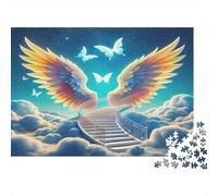 Puzzle 1000 pièces Escalier vers Le Paradis Ailes d’Ange Exercice Cérébral Stimulant Carton Recyclé Enfants dès 12 Ans Cadeau de Fin d’Études 52x38cm