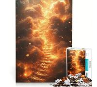 Puzzle 1000 pièces Escalier vers Le Paradis dans des Nuages de feu Jeu Pratique Difficile Cadeau Unique pour Un Anniversaire ou Noël 38x26cm