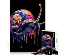 Puzzle 1000 pièces Escargot Arc-en-Ciel (38x26cm) pour Adolescents Stimule la mémoire Loisirs faciles Bords Nets Surprise de Noël