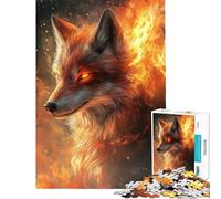 Puzzle 1000 pièces Esprit du Loup Ardent pour Adultes Un défi Difficile pour stimuler Le Cerveau et Offrir en Cadeau de Noël ou d'anniversaire (38x52cm)