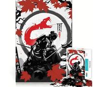 Puzzle 1000 pièces Esprit du Serpent samouraï pour Adultes, Jeu de logique mentale, Moment de détente, découpe Ferme, Cadeau de Noël (38x26cm)