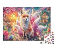 Puzzle 1000 pièces Esprit Fox 38x26cm Art Print Décoration Moderne Jeu Relaxant Cadeau Anniversaire Idéal pour Les Amateurs de mythologie