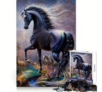 Puzzle 1000 pièces Étalon Blanc fantaisiste pour Adultes, Exercice cérébral, détente et évasion, découpe de précision, Cadeau de Noël idéal (50x75cm)