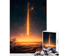 Puzzle 1000 pièces Étoile filante sur Une Ville Décoration Murale pour Les Amateurs de Jeux et de Jeux éducatifs Pièces de Formes aléatoires Parfaitement emboîtables Dimensions 38x52cm