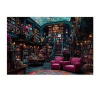 Puzzle 1000 Pieces Étude, Puzzle 1000 Pieces Adultes en Bois, Bricolage Jeu Éducatif avec Boite Cadeau pour Adultes, Bois Épais et Résistant, Puzzles pour Ddecoration Chambre, Cadeau (Rétro) R-56