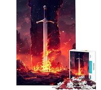 Puzzle 1000 pièces Excalibur l'épée Magique pour Adolescents Jeu de Manipulation éducatif et Stimulant pour développer l'analyse et la logique (Dimensions 38x26cm)
