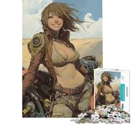 Puzzle 1000 pièces Explorateur Souriant des Terres désolées dans Un désert Post-apocalyptique Puzzle 1000 pièces Décoration intérieure Jouet Décoration Parfaite Idéal comme Cadeau (38x52cm)