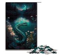 Puzzle 1000 pièces Fable du Serpent Cadeau pour Adultes liste de souhaits de Noël avec Père Noël pour Adolescents de 14 Ans et Plus 75 x 50 cm