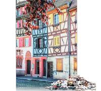 Puzzle 1000 pièces Façade Colmar Puzzles Adultes Difficulté Puzzles Renforcer Les Relations Entre Les Membres de la Famille (38x26cm)